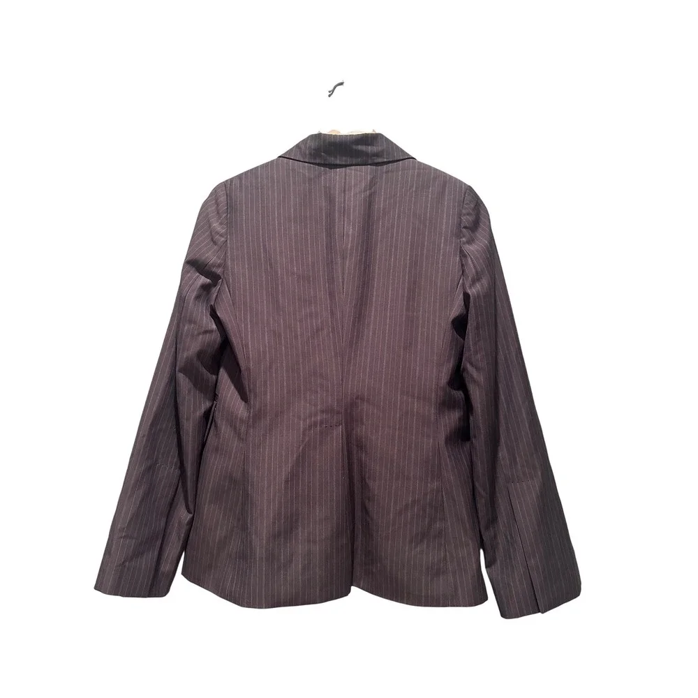 Banana‎ Republic Gray Striped Wool Blazer Size 4 Business Casual Capsule Work
